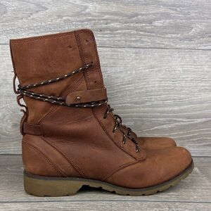 Teva De La Vina Lace Women’s Sz 8.5 Waterproof Adobe Leather Foldover Boots